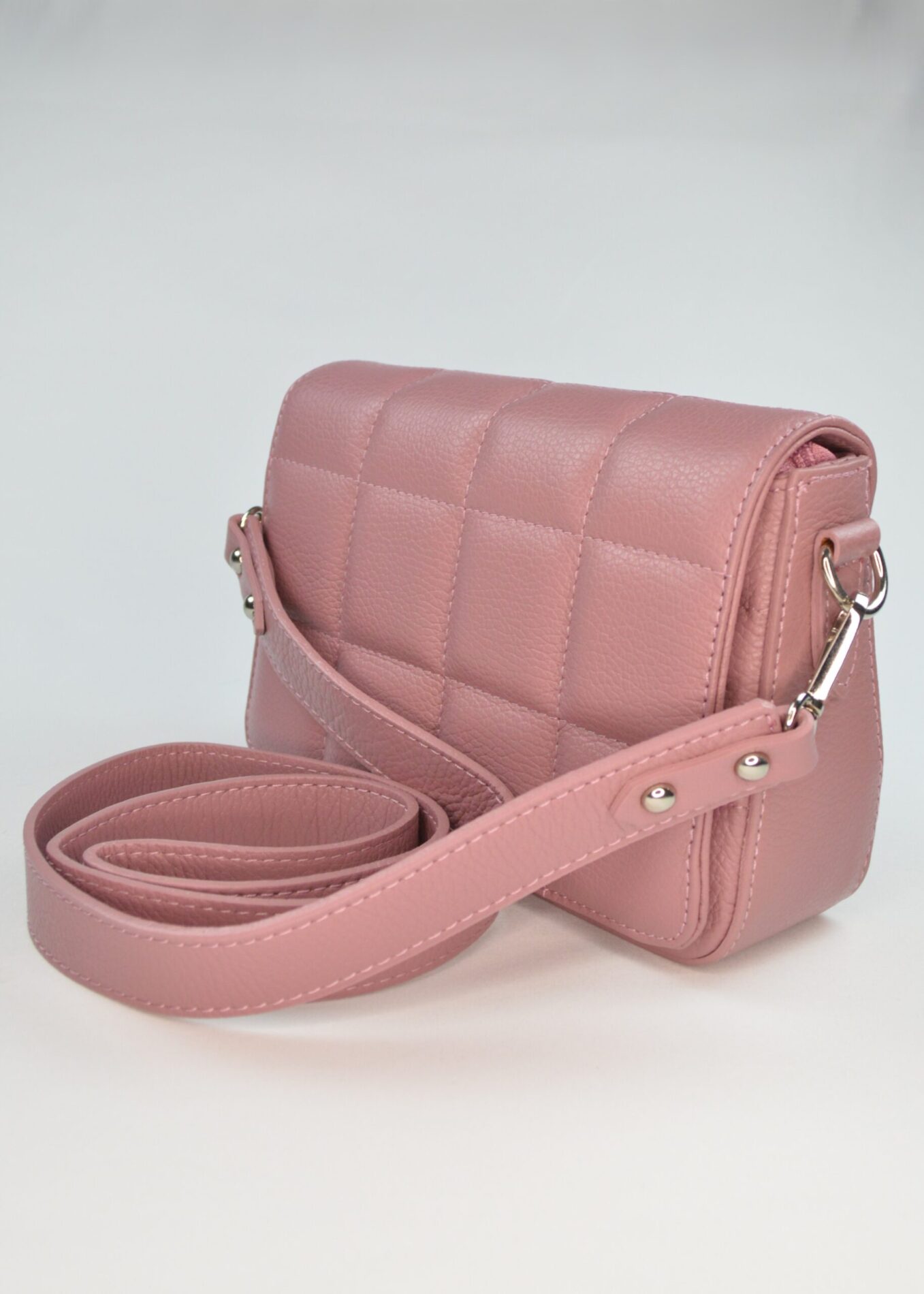 Véda – Luxe Echt Lederen Crossbody Bag, Roze
